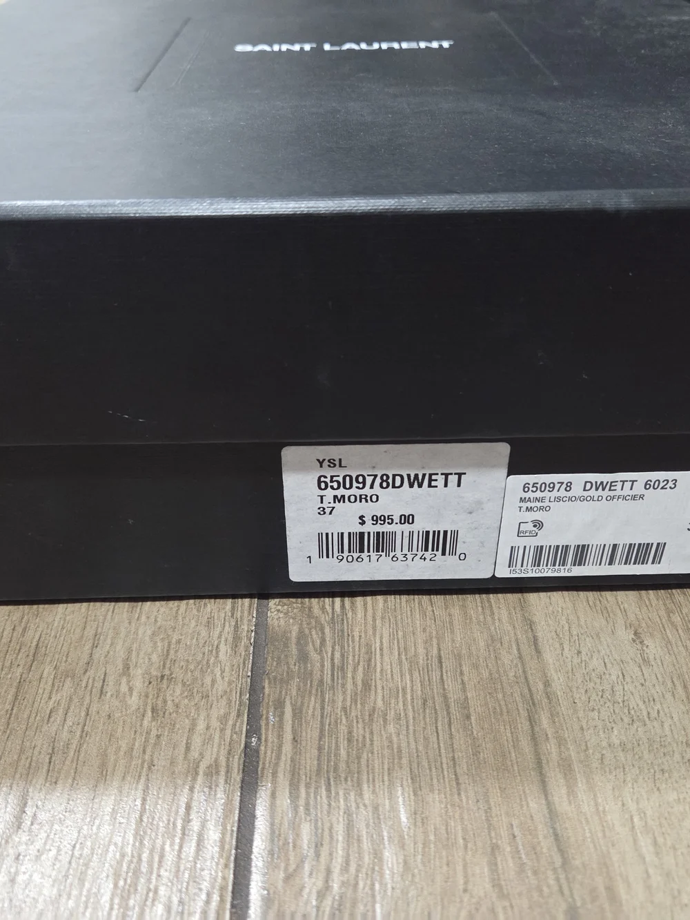 Saint Laurent Brown Leather YSL Logo Ankle-Strap Sandals - Picture 5 of 6